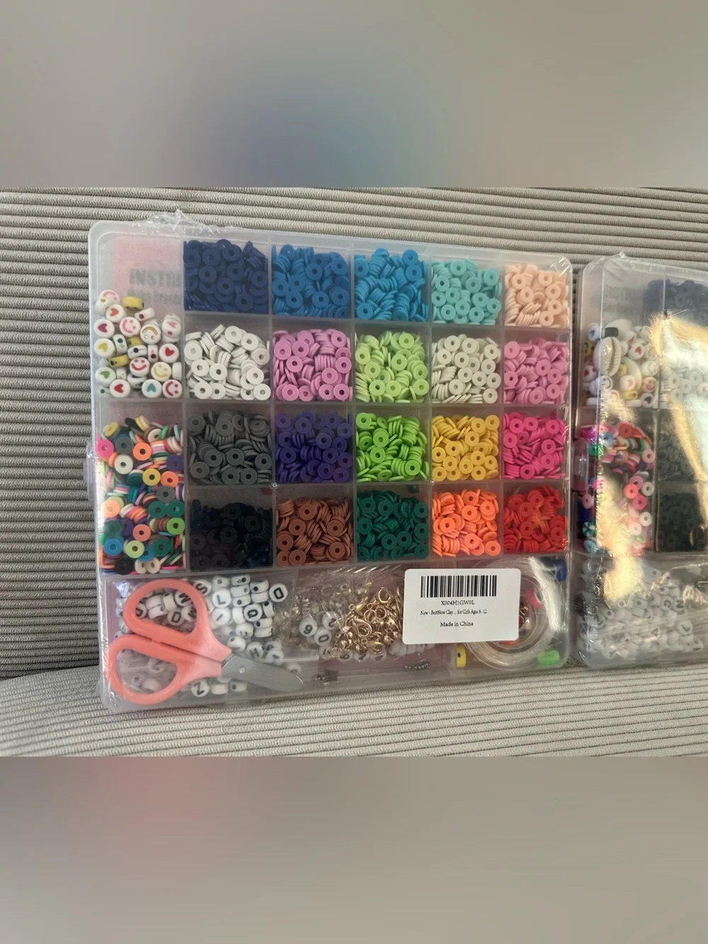 Bundle of NEW Clay Beads Jewelry Making Kit - beginner bracelet box/beads